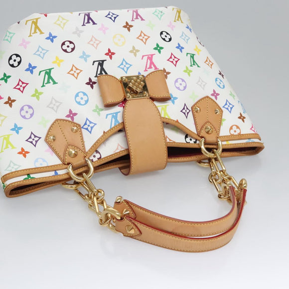 LOUIS VUITTON Monogram Multicolor Annie GM Tote Bag White M40303 LV Auth BA798M