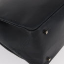 Salvatore Ferragamo Gancini Tote Bag Leather Navy Silver Auth BA7990-9