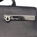 Salvatore Ferragamo Gancini Tote Bag Leather Navy Silver Auth BA7990-17