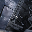 Salvatore Ferragamo Gancini Tote Bag Leather Navy Silver Auth BA7990-23