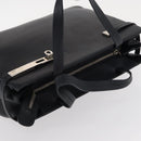 Salvatore Ferragamo Gancini Tote Bag Leather Navy Silver Auth BA7990-6