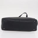 Salvatore Ferragamo Gancini Tote Bag Leather Navy Silver Auth BA7990-5