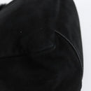 Salvatore Ferragamo Vala Hand Bag Suede Black Gold Auth BA7991-17