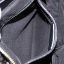 Salvatore Ferragamo Vala Hand Bag Suede Black Gold Auth BA7991-23