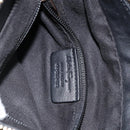 Salvatore Ferragamo Vala Hand Bag Suede Black Gold Auth BA7991-11