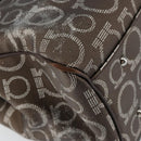 Salvatore Ferragamo Gancini Shoulder Bag Leather Brown Silver Auth BA7992-8