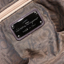 Salvatore Ferragamo Gancini Shoulder Bag Leather Brown Silver Auth BA7992-19