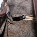 Salvatore Ferragamo Gancini Shoulder Bag Leather Brown Silver Auth BA7992-22