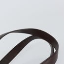 Salvatore Ferragamo Gancini Shoulder Bag Leather Brown Silver Auth BA7992-14