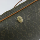 Christian Dior Honeycomb Canvas Shoulder Bag PVC Gold Khaki Auth BA7993-10