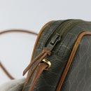 Christian Dior Honeycomb Canvas Shoulder Bag PVC Gold Khaki Auth BA7993-11