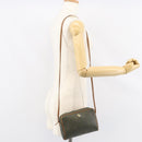 Christian Dior Honeycomb Canvas Shoulder Bag PVC Gold Khaki Auth BA7993-19