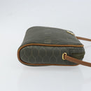 Christian Dior Honeycomb Canvas Shoulder Bag PVC Gold Khaki Auth BA7993-3