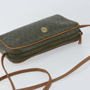 Christian Dior Honeycomb Canvas Shoulder Bag PVC Gold Khaki Auth BA7993-6