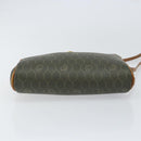 Christian Dior Honeycomb Canvas Shoulder Bag PVC Gold Khaki Auth BA7993-5