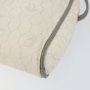 Christian Dior Honeycomb Canvas Shoulder Bag PVC Gold White Auth BA7994-9