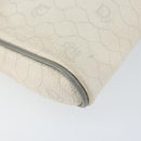 Christian Dior Honeycomb Canvas Shoulder Bag PVC Gold White Auth BA7994-14