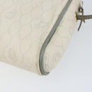 Christian Dior Honeycomb Canvas Shoulder Bag PVC Gold White Auth BA7994-15