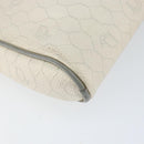 Christian Dior Honeycomb Canvas Shoulder Bag PVC Gold White Auth BA7994-16