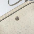Christian Dior Honeycomb Canvas Shoulder Bag PVC Gold White Auth BA7994-10