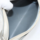 Christian Dior Honeycomb Canvas Shoulder Bag PVC Gold White Auth BA7994-12