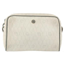Christian Dior Honeycomb Canvas Shoulder Bag PVC Gold White Auth BA7994-13
