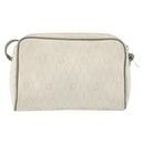 Christian Dior Honeycomb Canvas Shoulder Bag PVC Gold White Auth BA7994-2