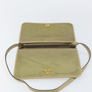Christian Dior Shoulder Bag Leather Beige Gold Auth BA7996-15