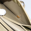 Christian Dior Shoulder Bag Leather Beige Gold Auth BA7996-21