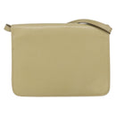 Christian Dior Shoulder Bag Leather Beige Gold Auth BA7996-3