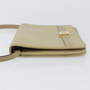 Christian Dior Shoulder Bag Leather Beige Gold Auth BA7996-5