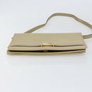 Christian Dior Shoulder Bag Leather Beige Gold Auth BA7996-9