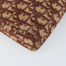 Christian Dior Trotter Canvas Shoulder Bag Red Gold Auth BA7997-13