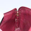 Christian Dior Trotter Canvas Shoulder Bag Red Gold Auth BA7997-19