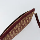 Christian Dior Trotter Canvas Shoulder Bag Red Gold Auth BA7997-6