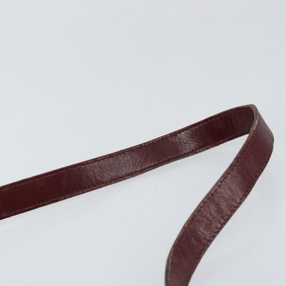 Christian Dior Trotter Canvas Shoulder Bag Red Gold Auth BA7997