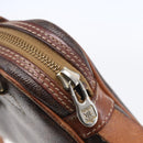 CELINE Macadam Canvas Shoulder Bag PVC Leather Brown Gold Auth BA8001-9