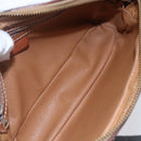 CELINE Macadam Canvas Shoulder Bag PVC Leather Brown Gold Auth BA8001-10