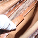 CELINE Macadam Canvas Shoulder Bag PVC Leather Brown Gold Auth BA8001-12