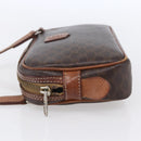 CELINE Macadam Canvas Shoulder Bag PVC Leather Brown Gold Auth BA8001-3