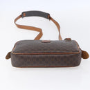 CELINE Macadam Canvas Shoulder Bag PVC Leather Brown Gold Auth BA8001-5