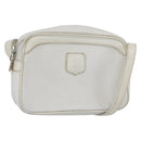 CELINE Shoulder Bag Leather White Auth BA8002-1