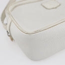 CELINE Shoulder Bag Leather White Auth BA8002-14