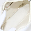 CELINE Shoulder Bag Leather White Auth BA8002-11
