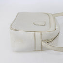 CELINE Shoulder Bag Leather White Auth BA8002-4