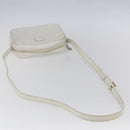 CELINE Shoulder Bag Leather White Auth BA8002-7
