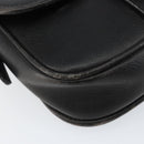 CELINE Shoulder Bag Leather Black Gold Auth BA8003-14