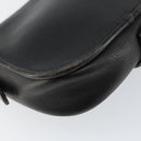 CELINE Shoulder Bag Leather Black Gold Auth BA8003-16