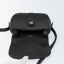 CELINE Shoulder Bag Leather Black Gold Auth BA8003-18