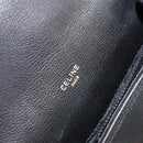 CELINE Shoulder Bag Leather Black Gold Auth BA8003-19